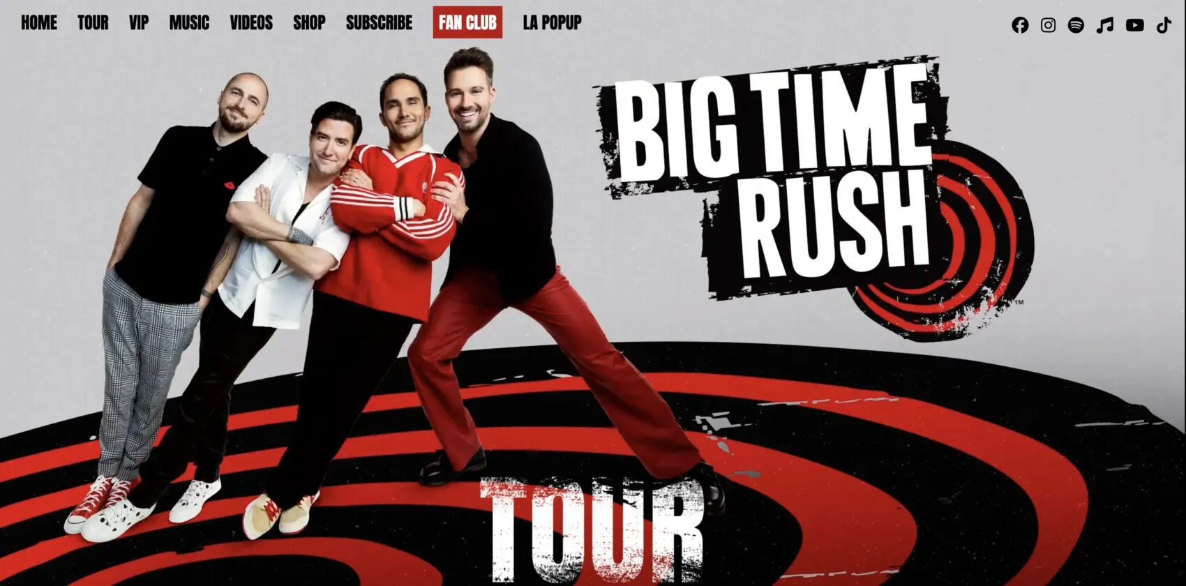 Music Industry Web Design - Big Time Rush