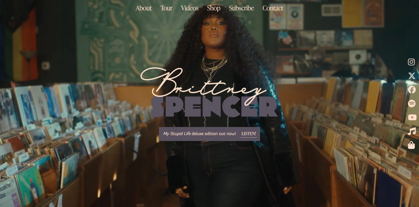 Music Industry Web Design - Brittney Spencer